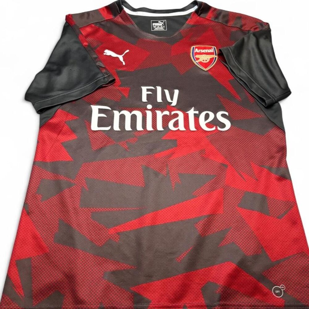 Puma Arsenal FC Men’s L Red Black Camo Soccer Jersey